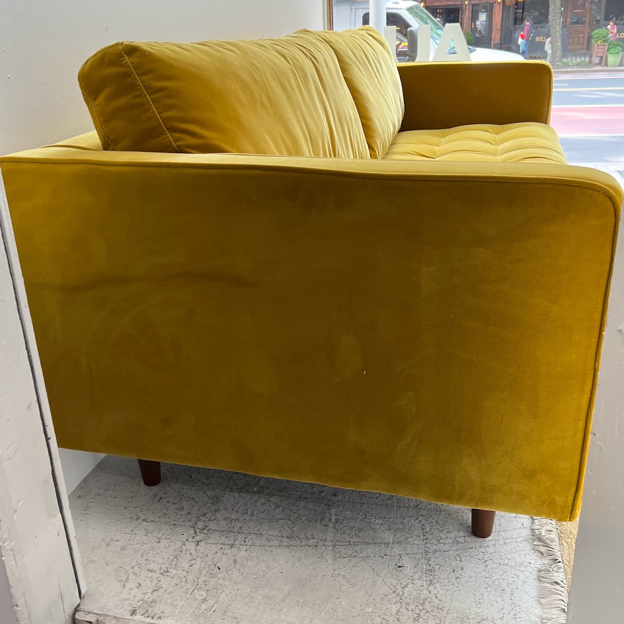 Article. Sven Yarrow Gold Sofa