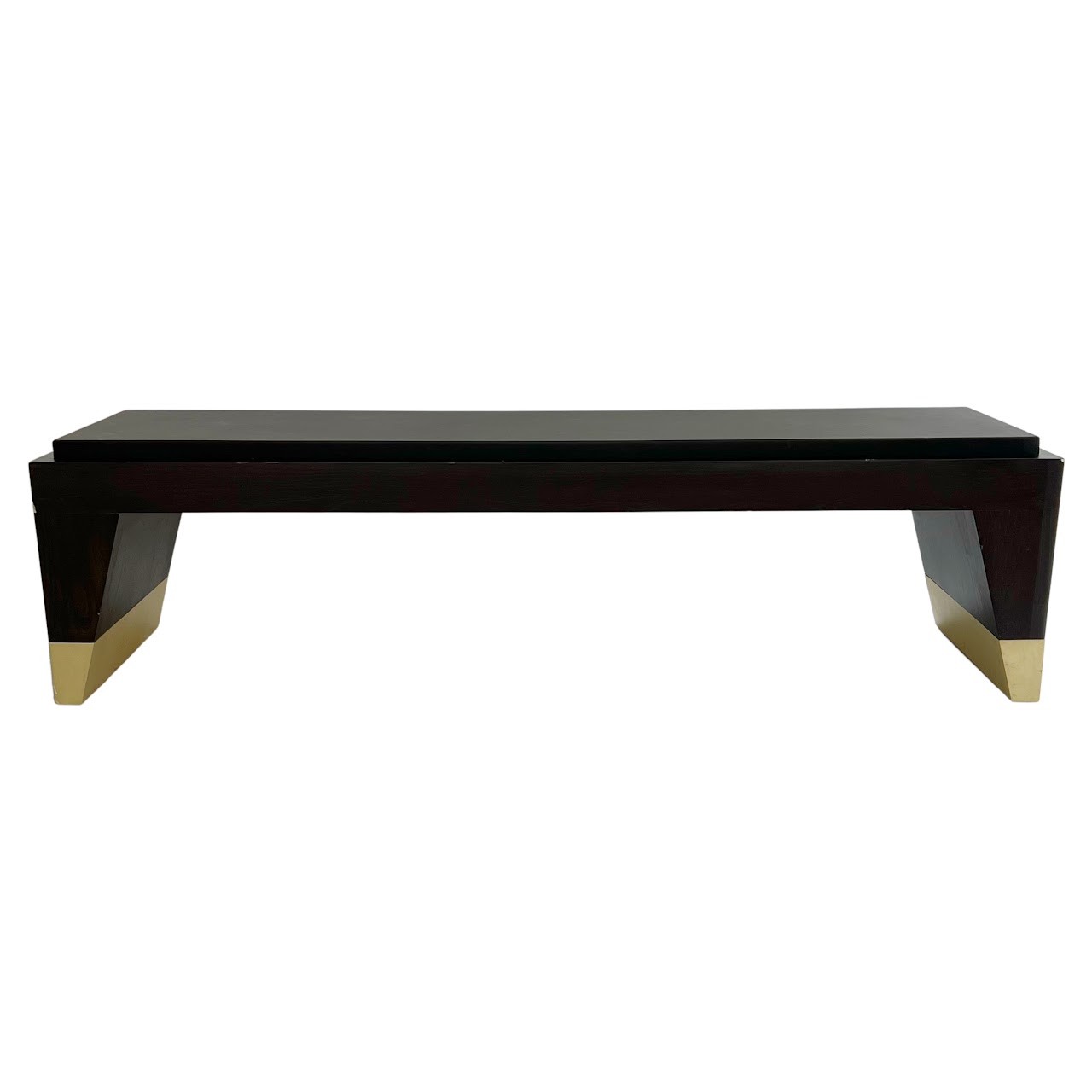 Modern Leather Top Bench