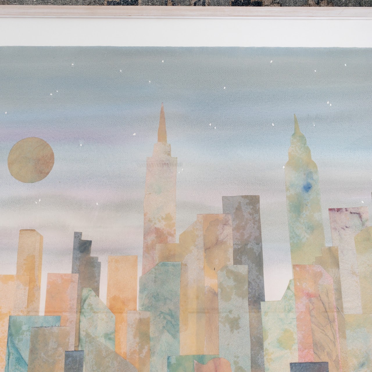 Henry Howells Signed 'Manhattan Rhapsody' Watercolor & Collage