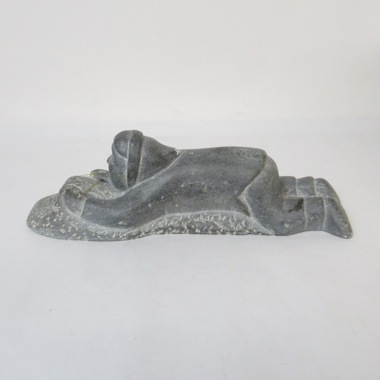 Inuit Soapstone Fisher Sculpture
