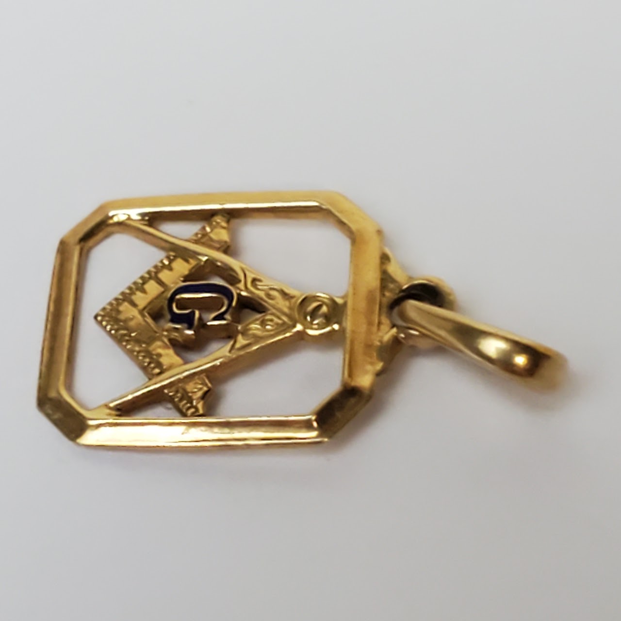 14K Gold Masonic Charm