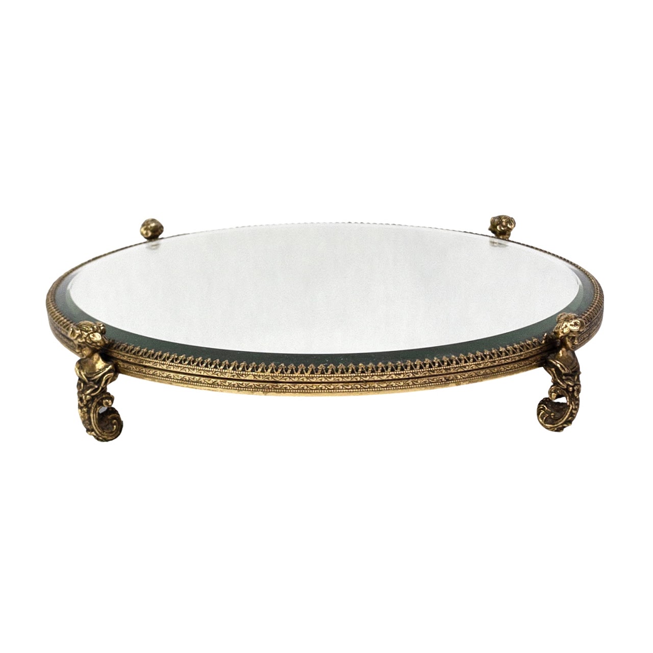 Decorative Brass Mirror Tray