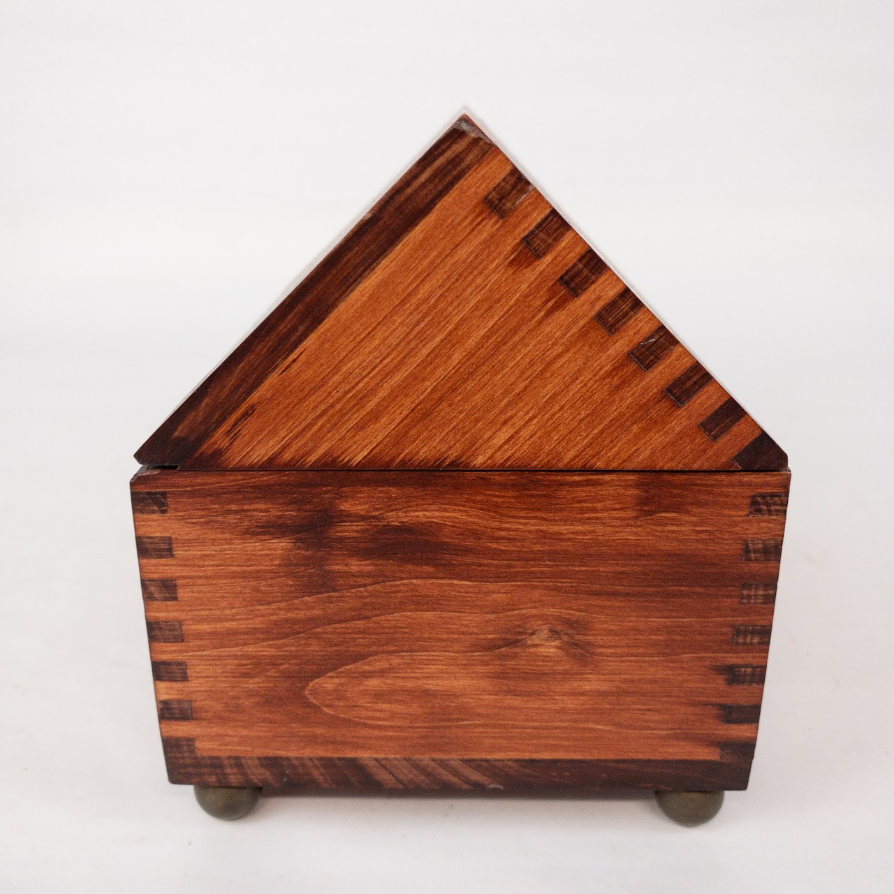 Hand Made Wood Box with Brass Footers