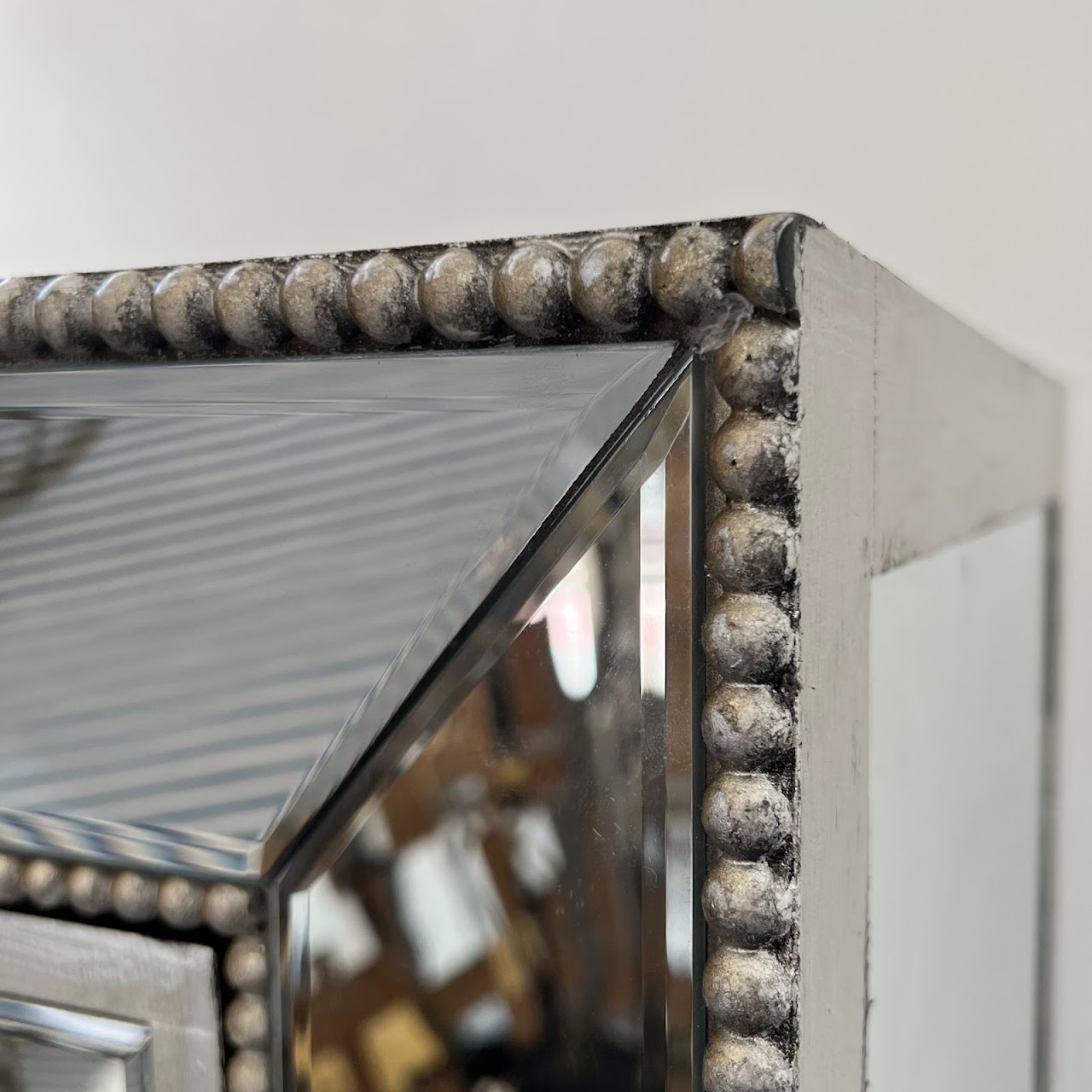 Antiqued Silver Mirrored Chest