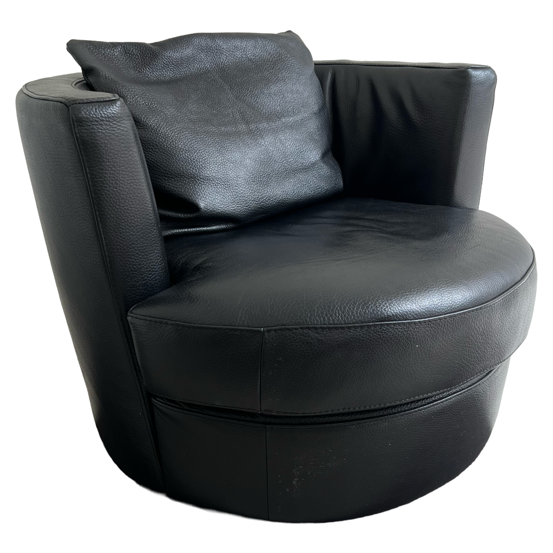 Italsofa Leather Swivel Chair