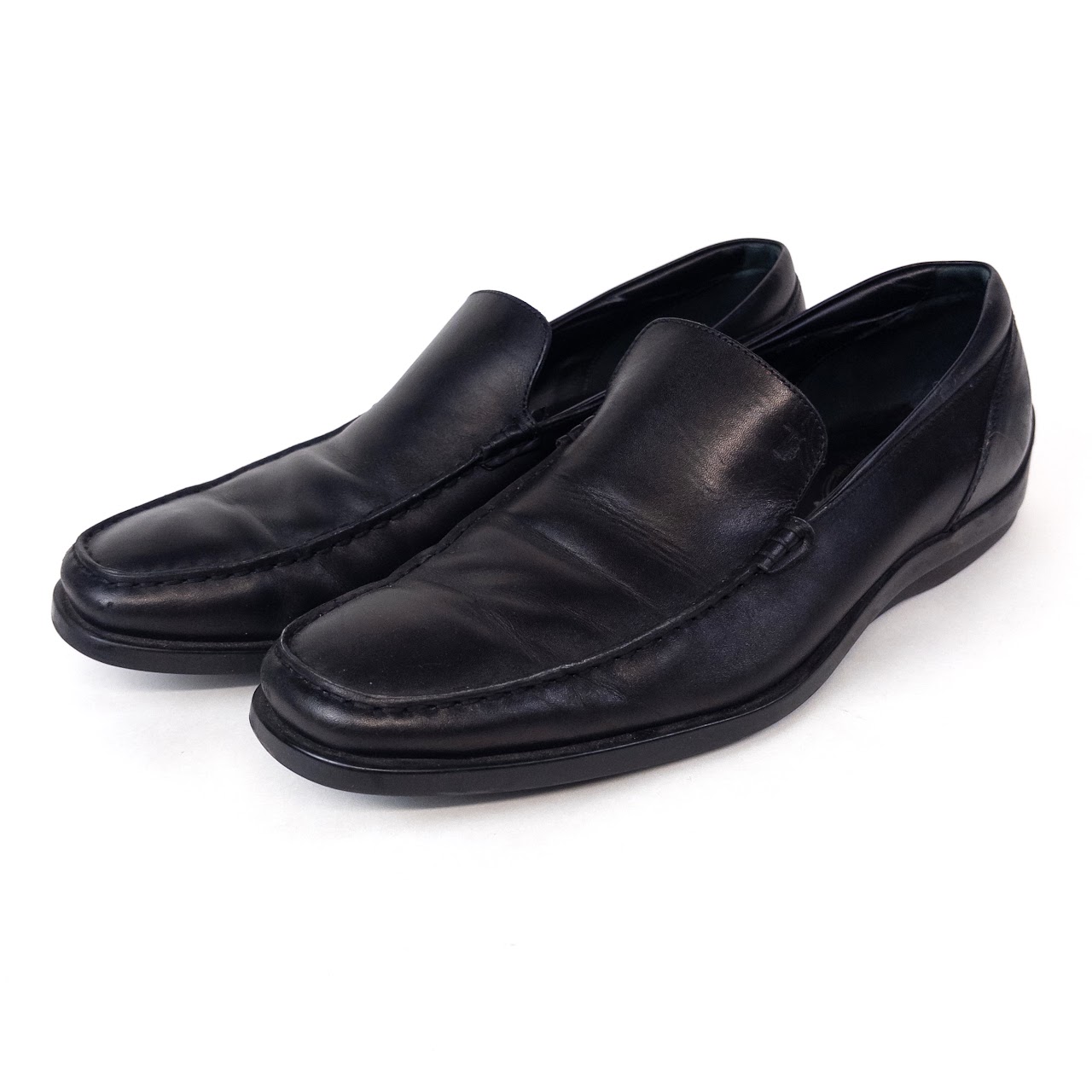 Tod's Black Leather Loafers