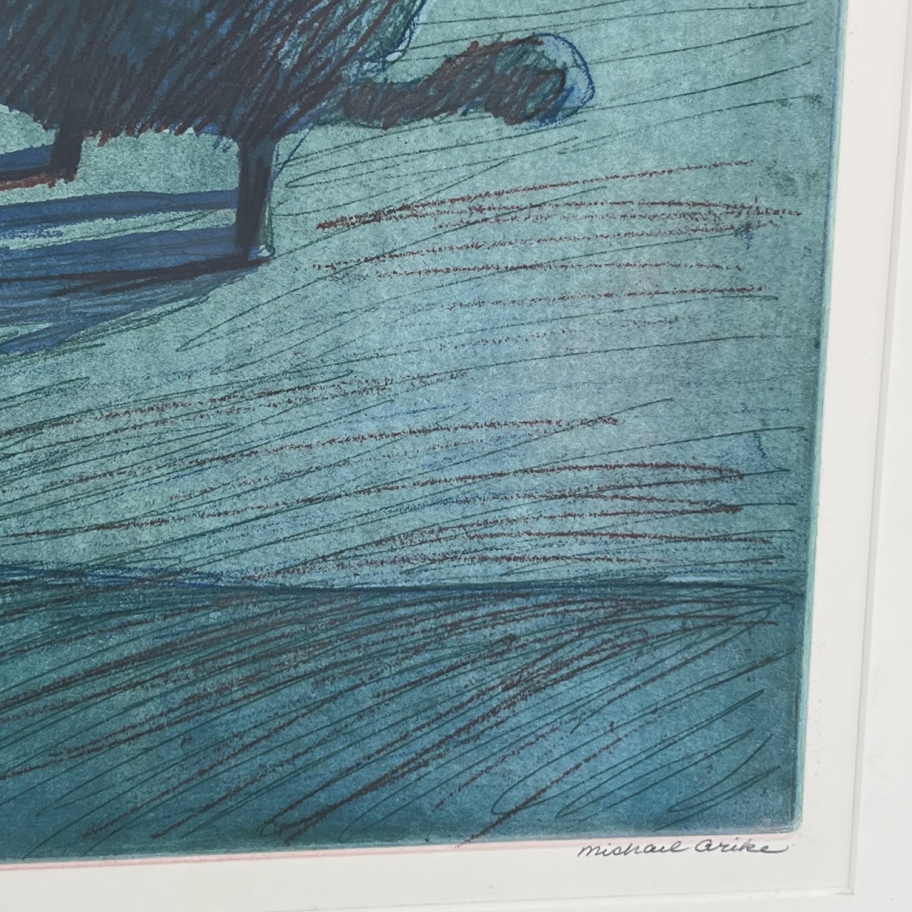 Michael Arike 'Evening Shadows' Signed Aquatint Etching