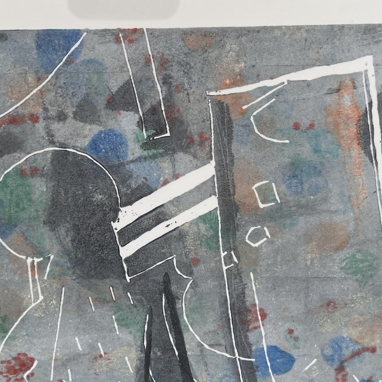 Post-Modernist Abstract Signed Monoprint