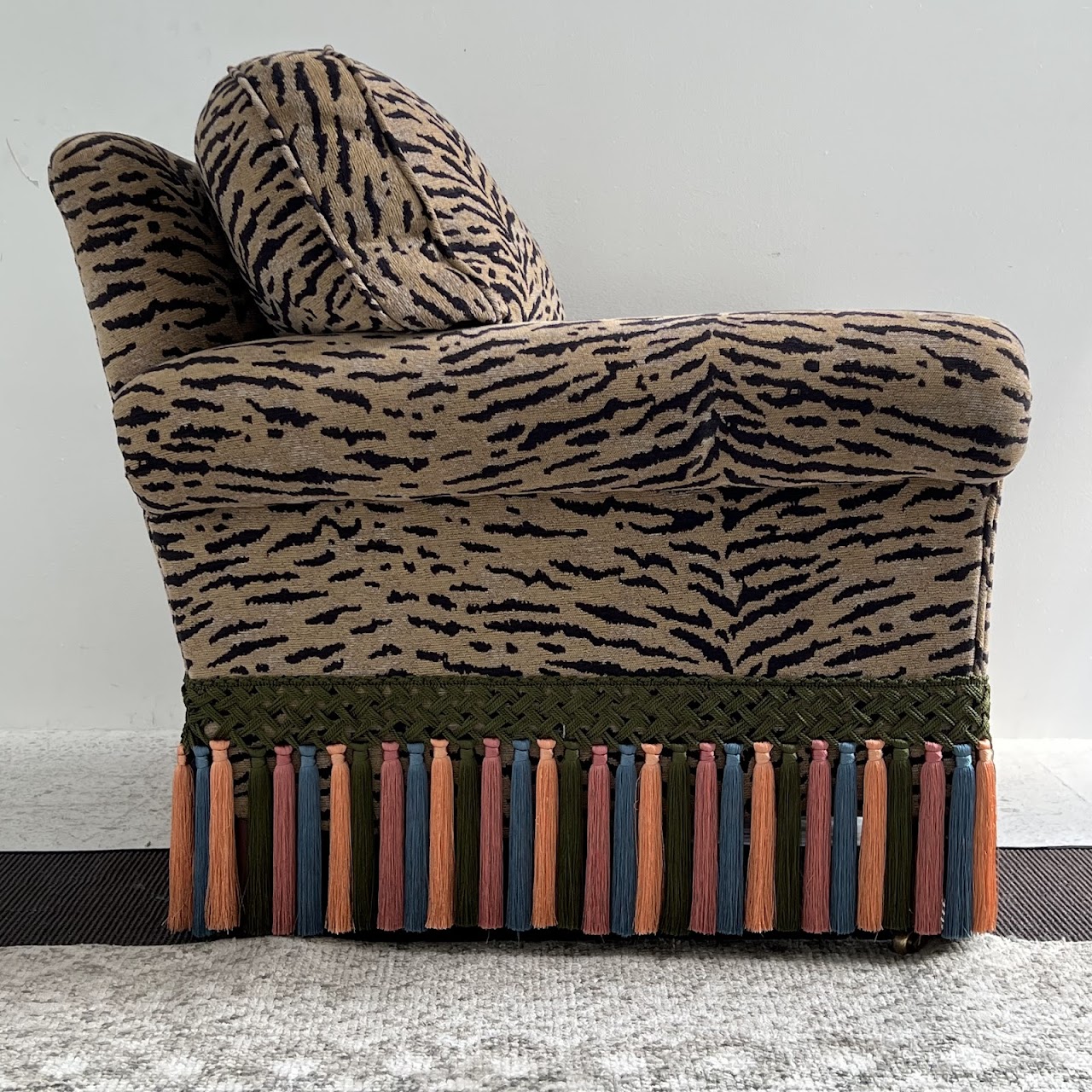 House of Hackney Tasseled Tiger Stripe Club Chair