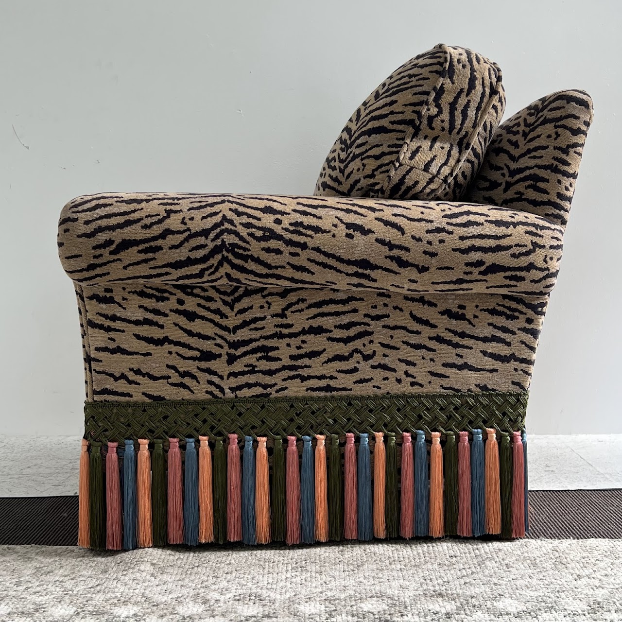 House of Hackney Tasseled Tiger Stripe Club Chair