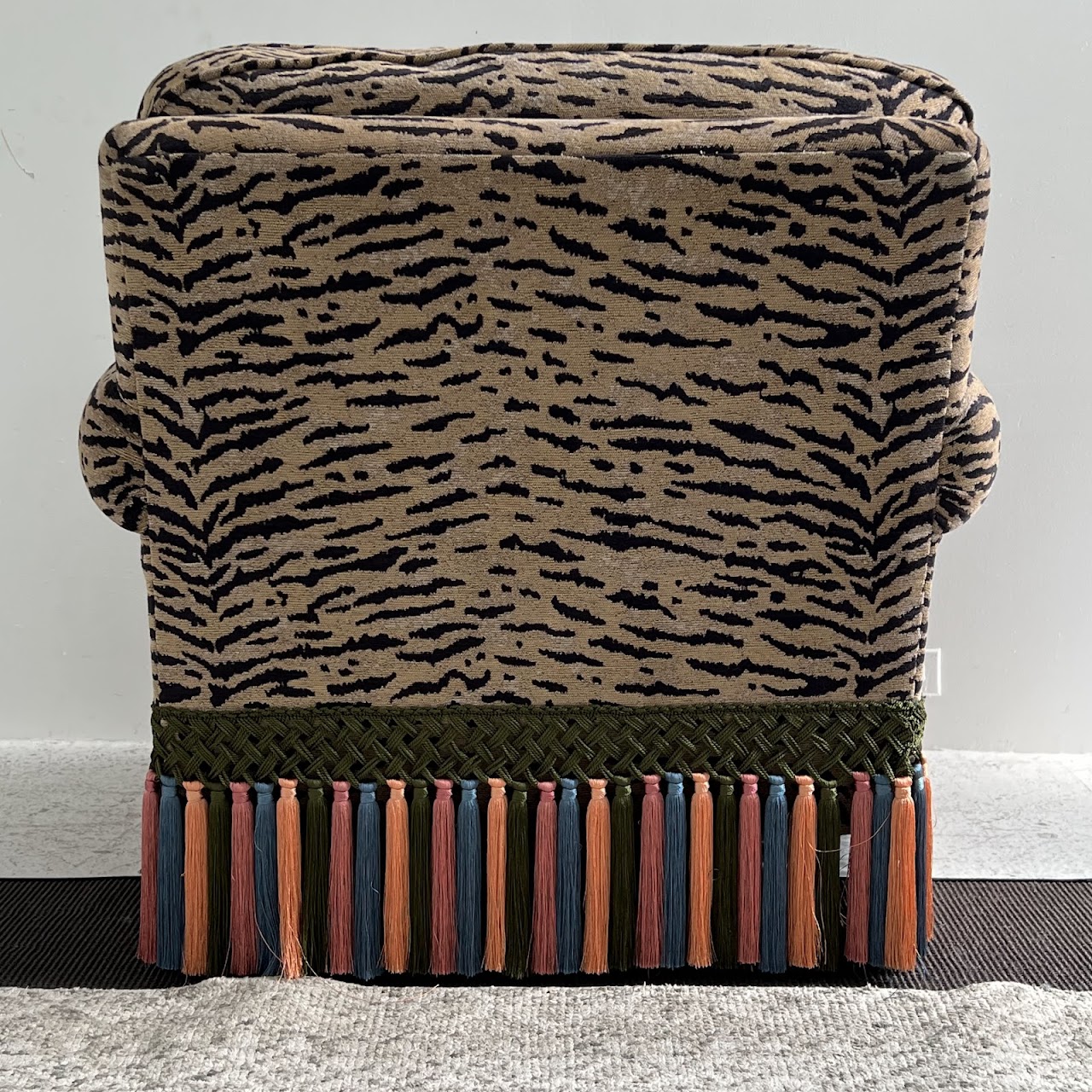 House of Hackney Tasseled Tiger Stripe Club Chair