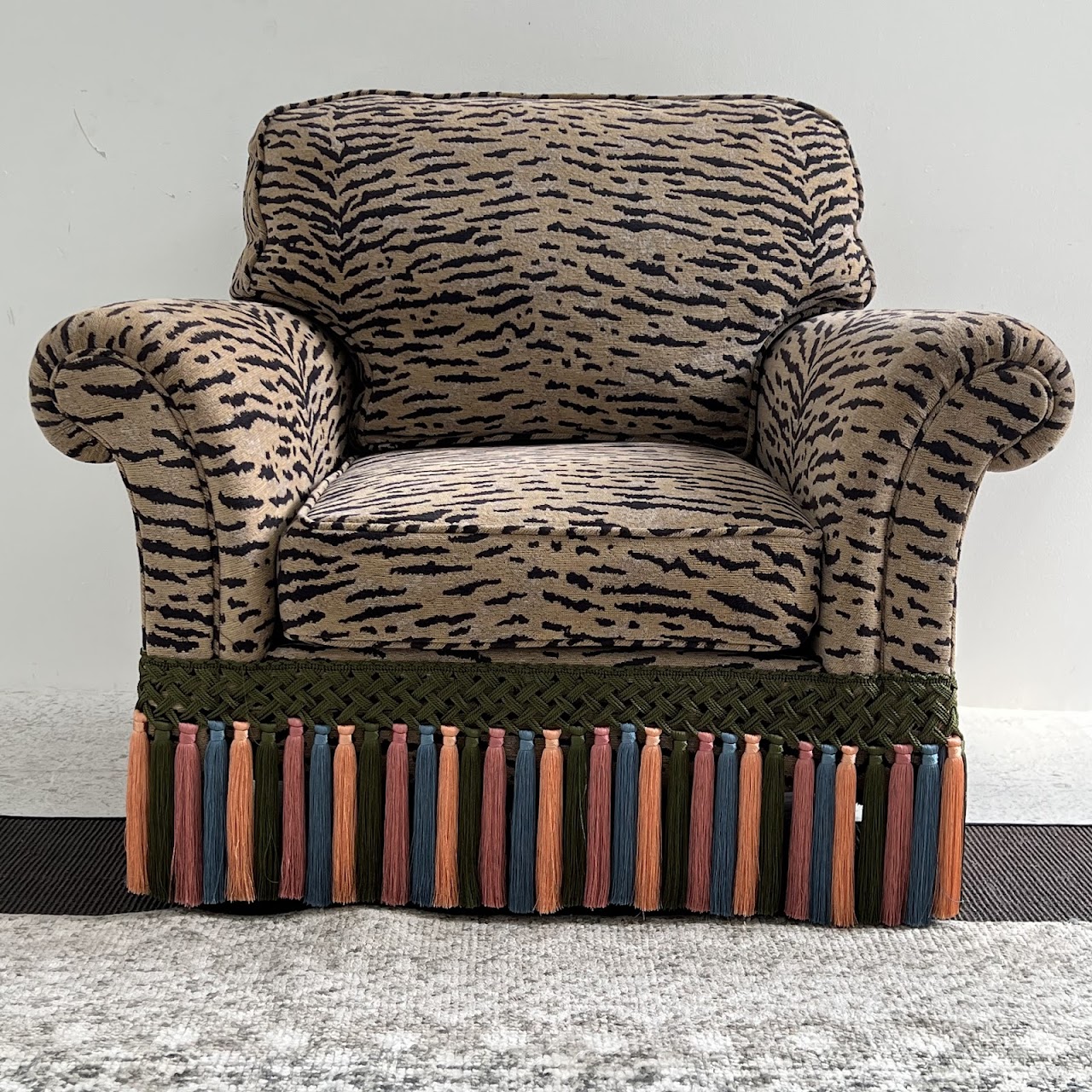 House of Hackney Tasseled Tiger Stripe Club Chair