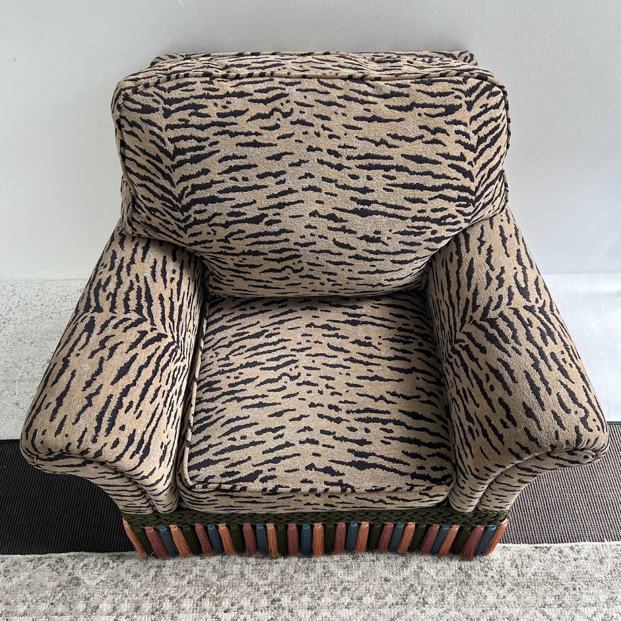 House of Hackney Tasseled Tiger Stripe Club Chair