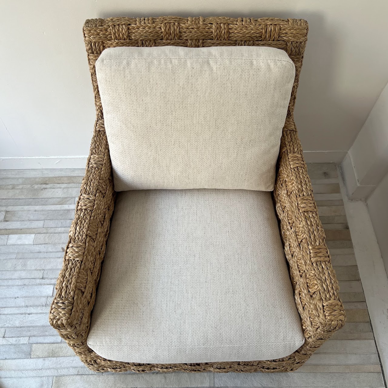 Palecek Spa Coastal Natural Seagrass Occasional Armchair