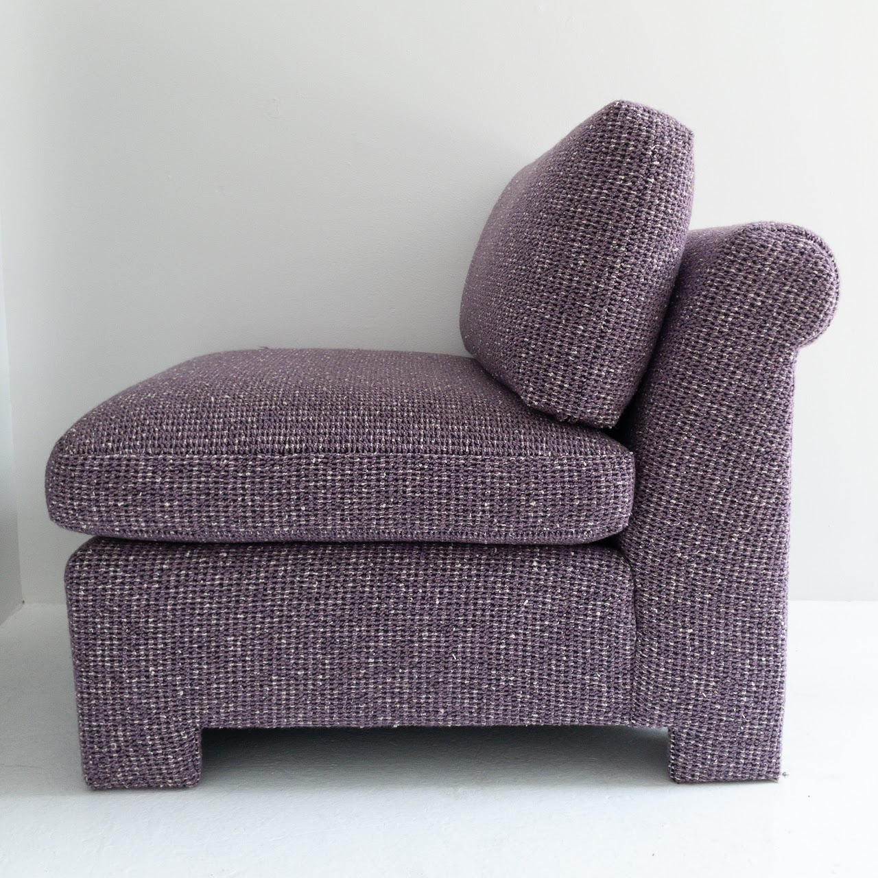 Custom Purple Roll-Back Slipper Chair