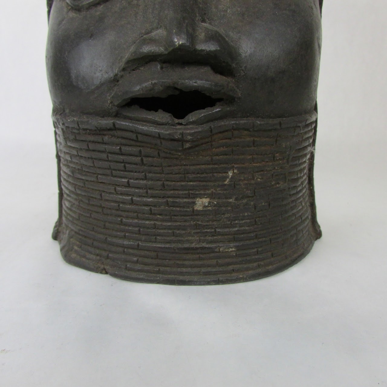 Bronze Benin Head-Style Sculpture