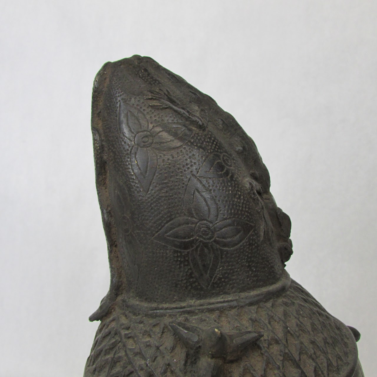 Bronze Benin Head-Style Sculpture