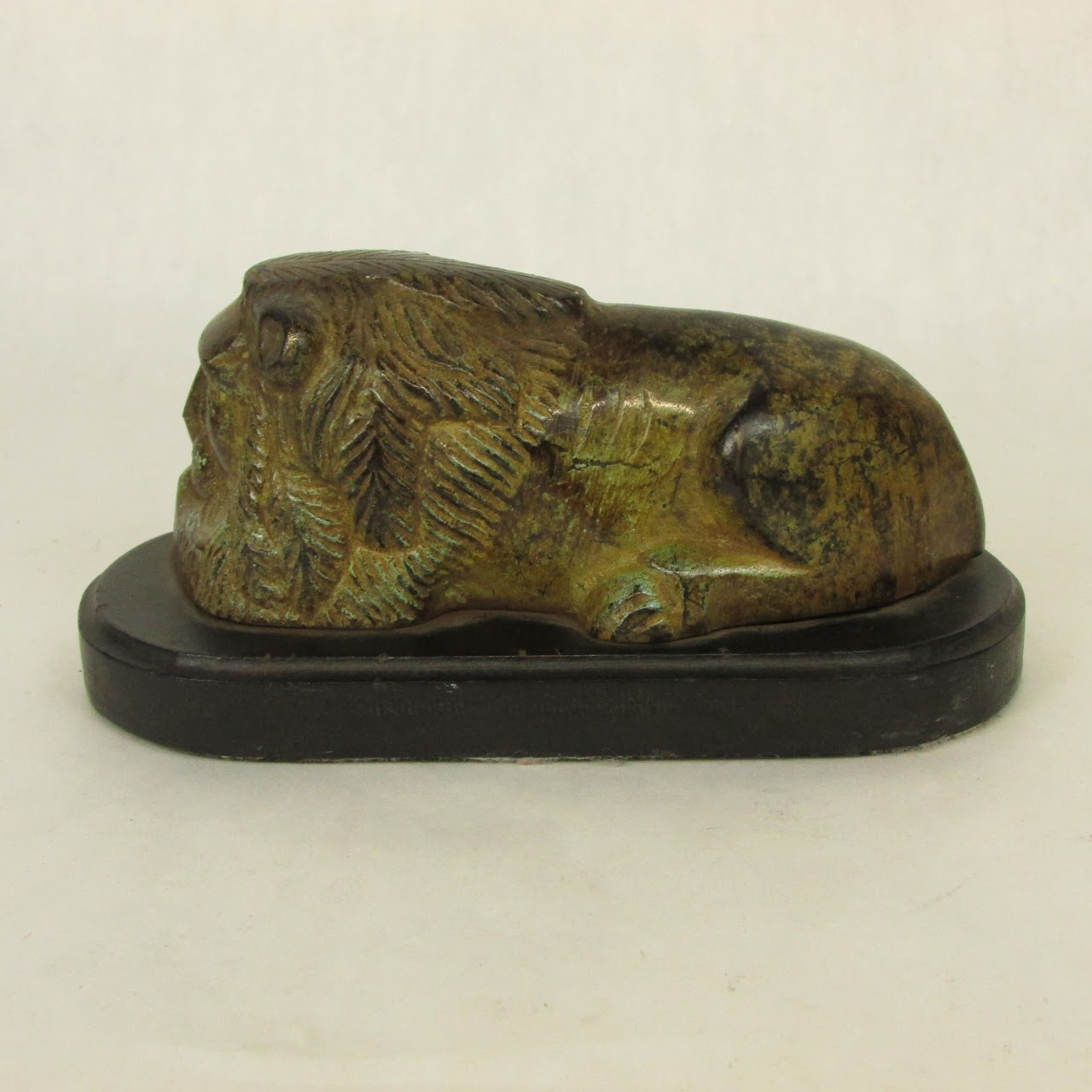 Bronze "Recumbent Lion" Statuette