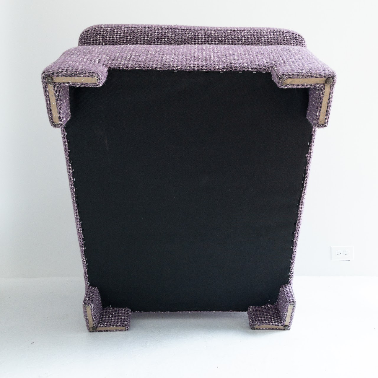 Custom Purple Roll-Back Slipper Chair