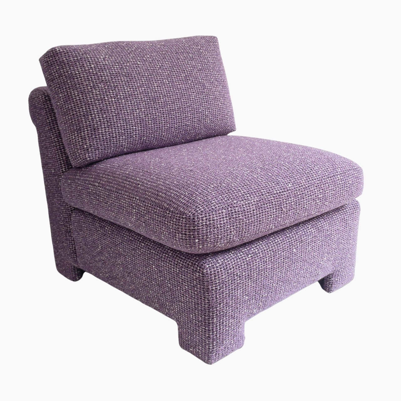 Custom Purple Roll-Back Slipper Chair