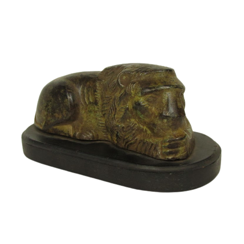 Bronze "Recumbent Lion" Statuette