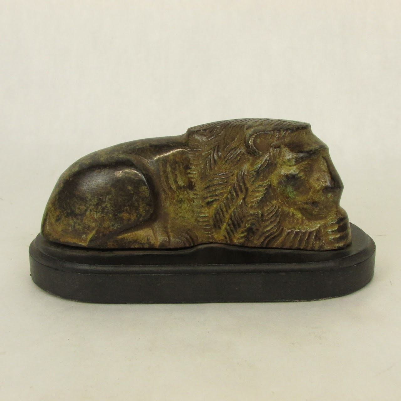 Bronze "Recumbent Lion" Statuette