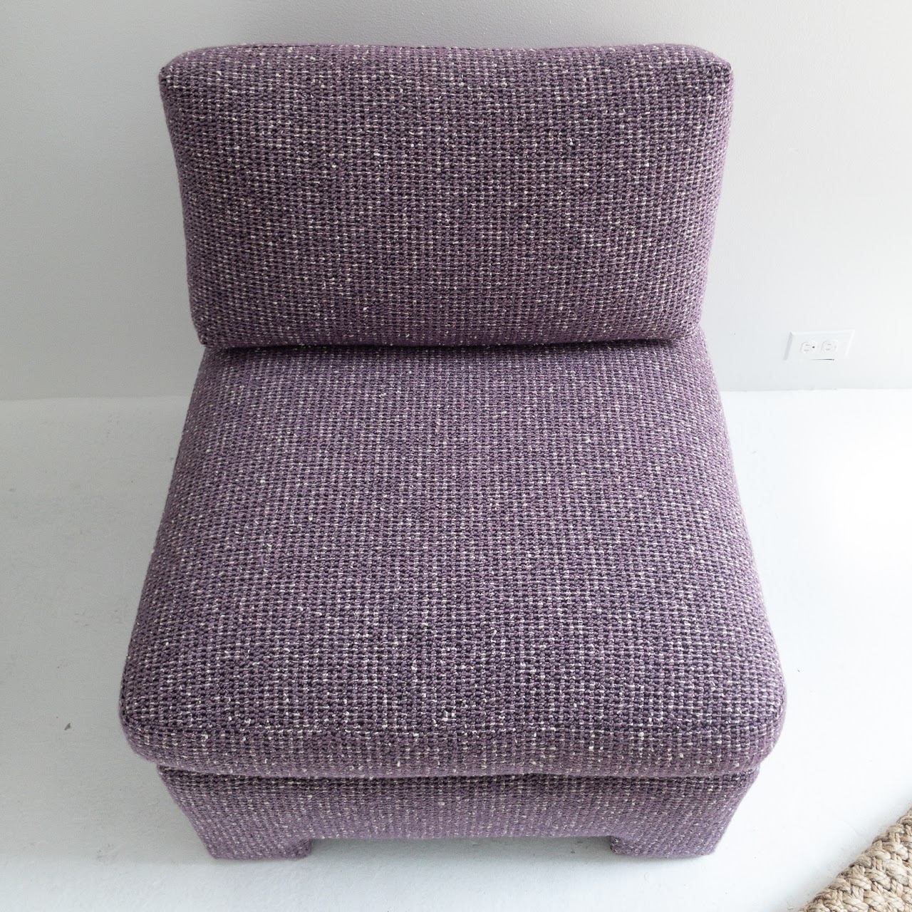 Custom Purple Roll-Back Slipper Chair