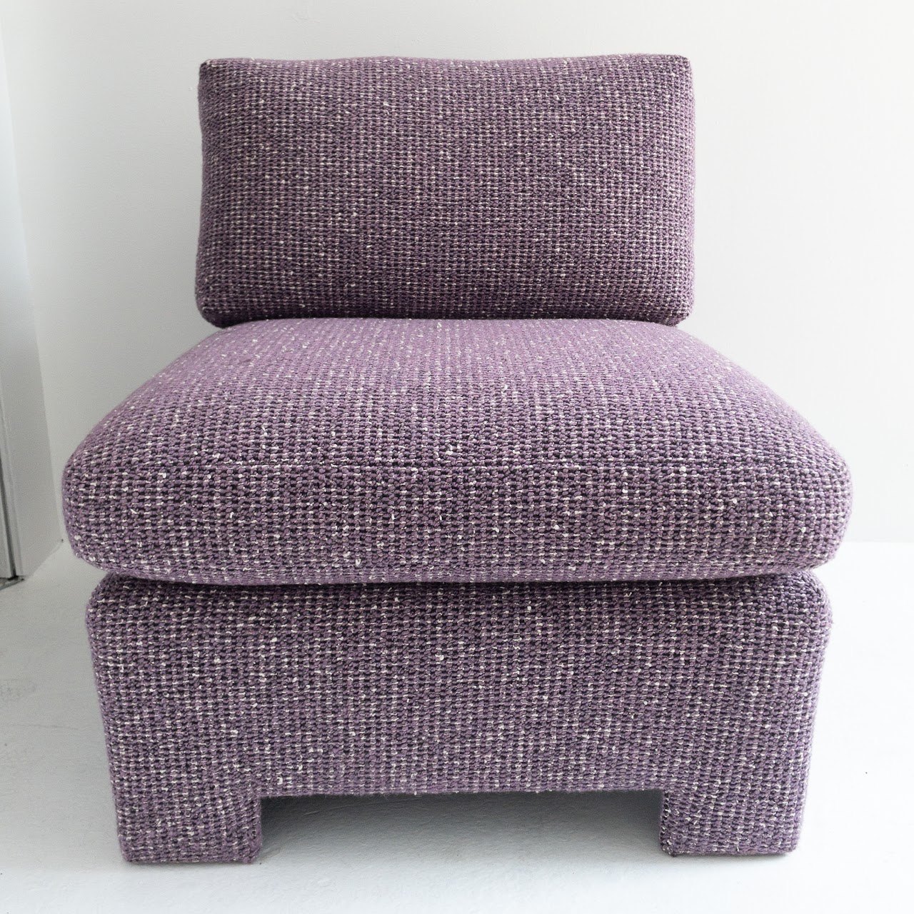 Custom Purple Roll-Back Slipper Chair