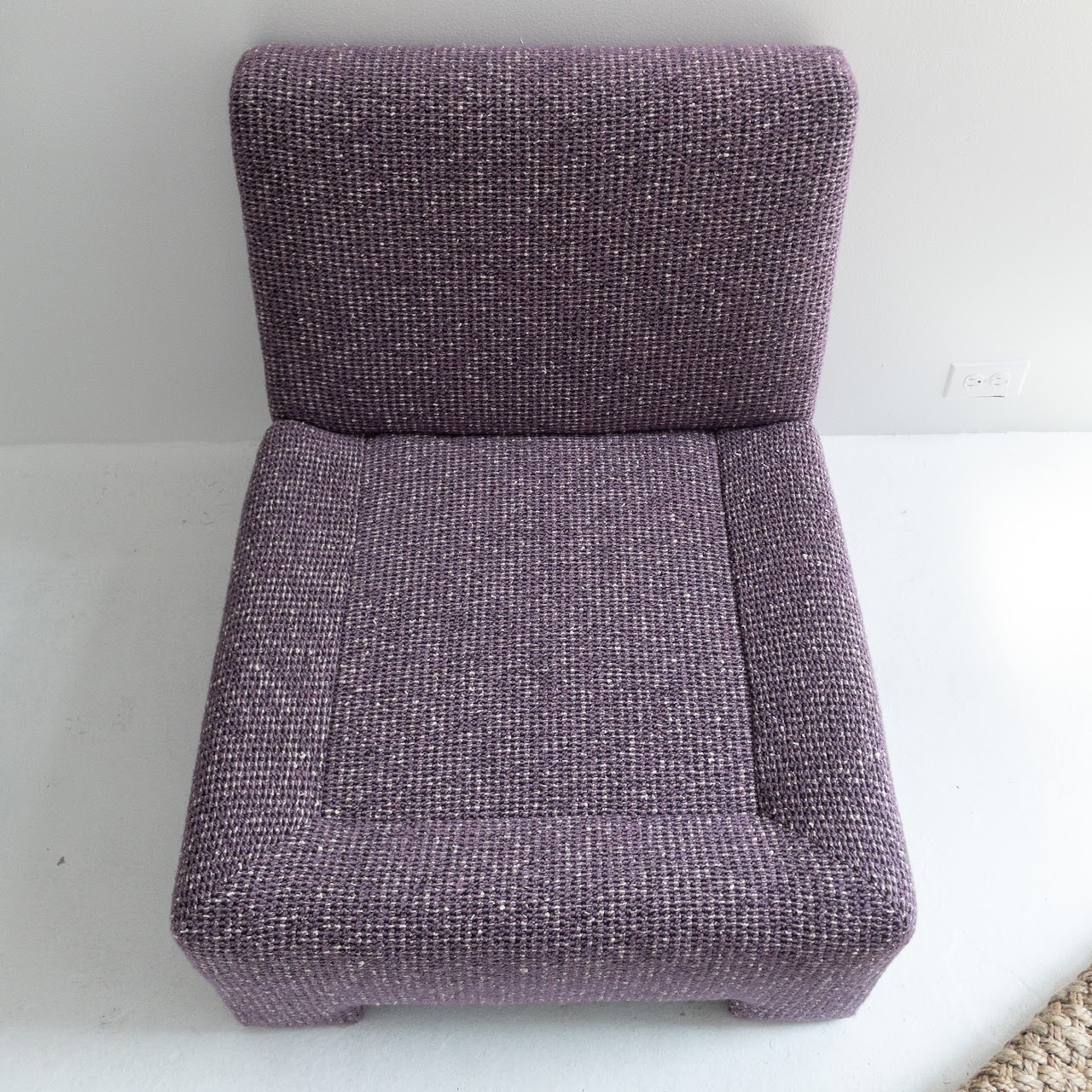 Custom Purple Roll-Back Slipper Chair