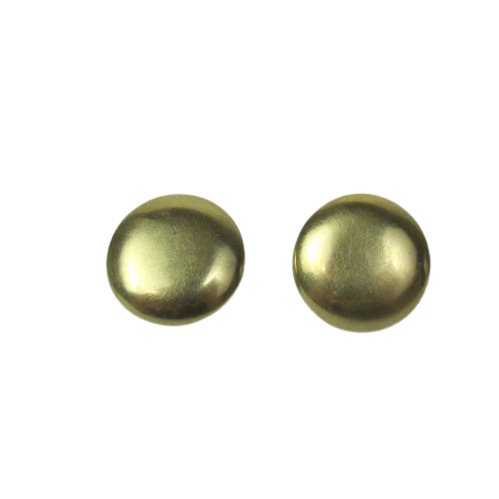 14K Gold Button Earrings