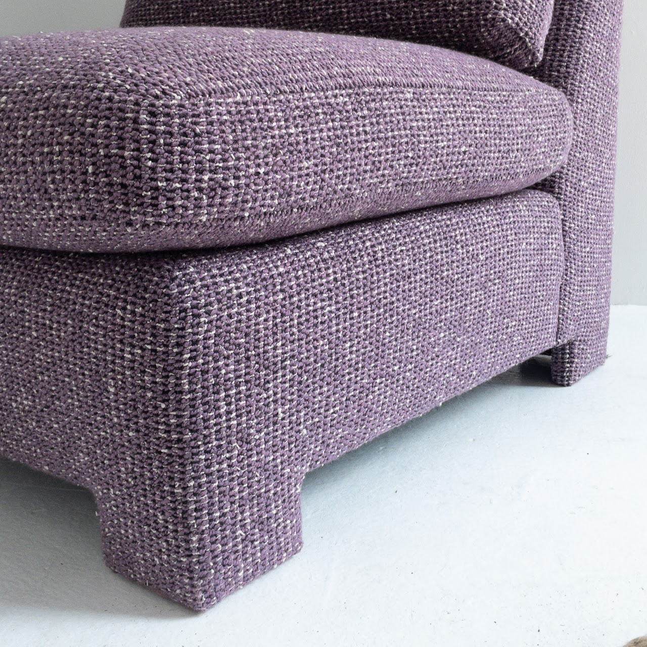 Custom Purple Roll-Back Slipper Chair