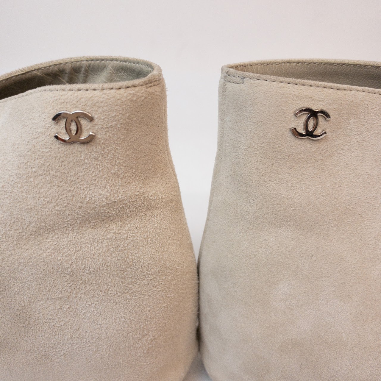 Chanel Suede Cap Toe Booties