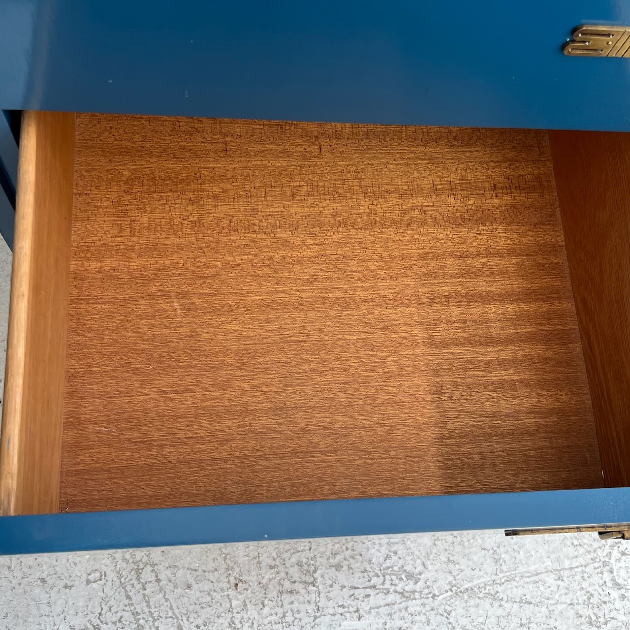 Vintage Blue Lacquered Credenza