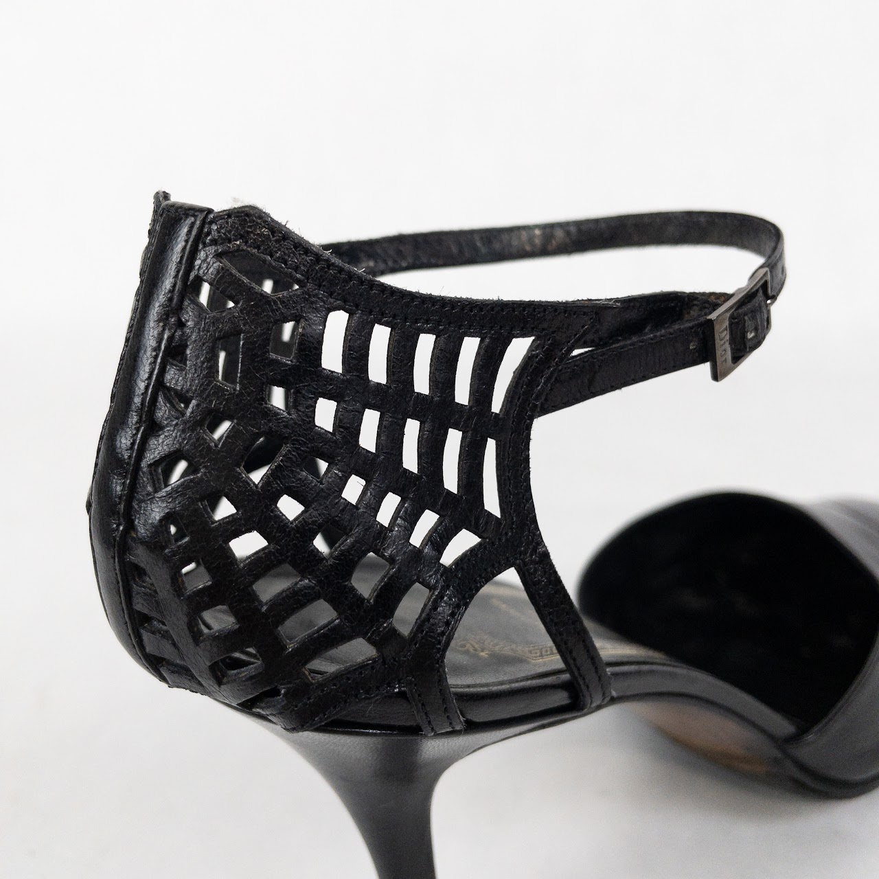 Christian Dior Spider Web Ankle Strap Pumps