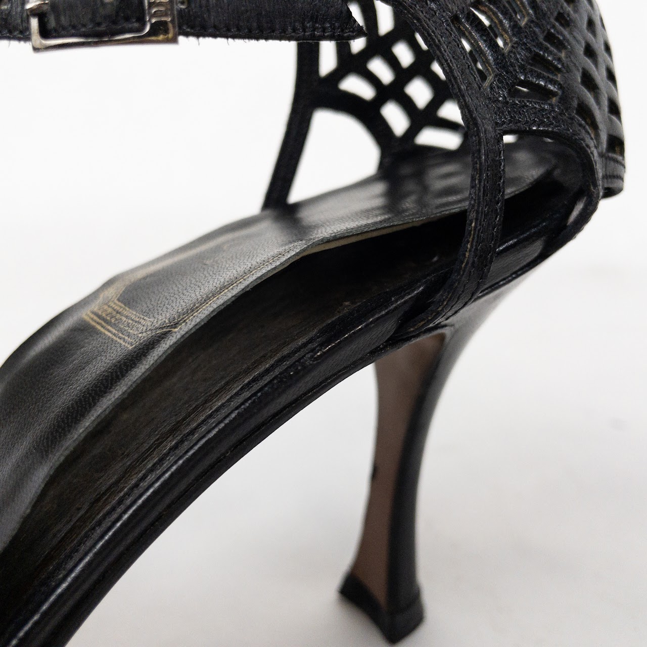 Christian Dior Spider Web Ankle Strap Pumps