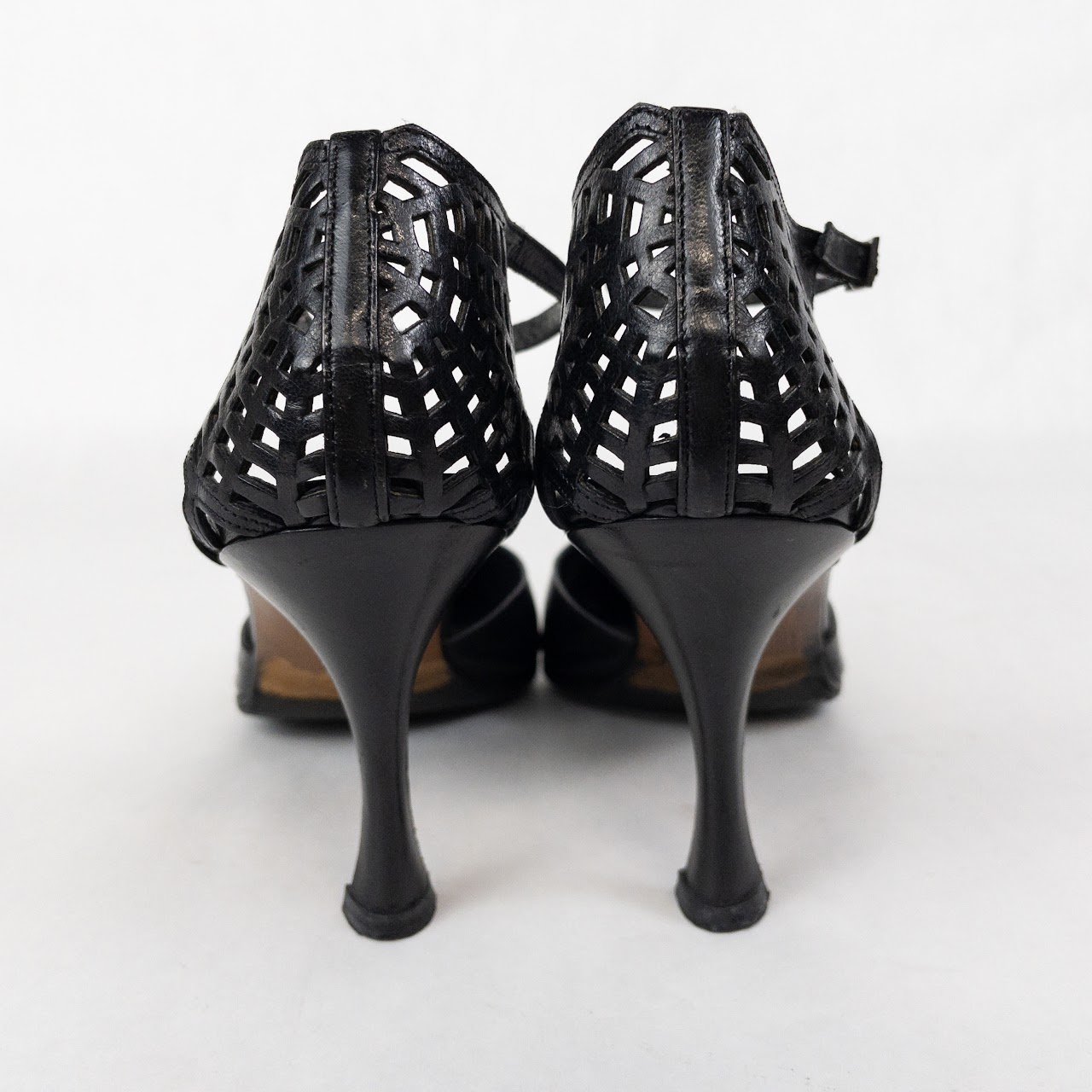 Christian Dior Spider Web Ankle Strap Pumps