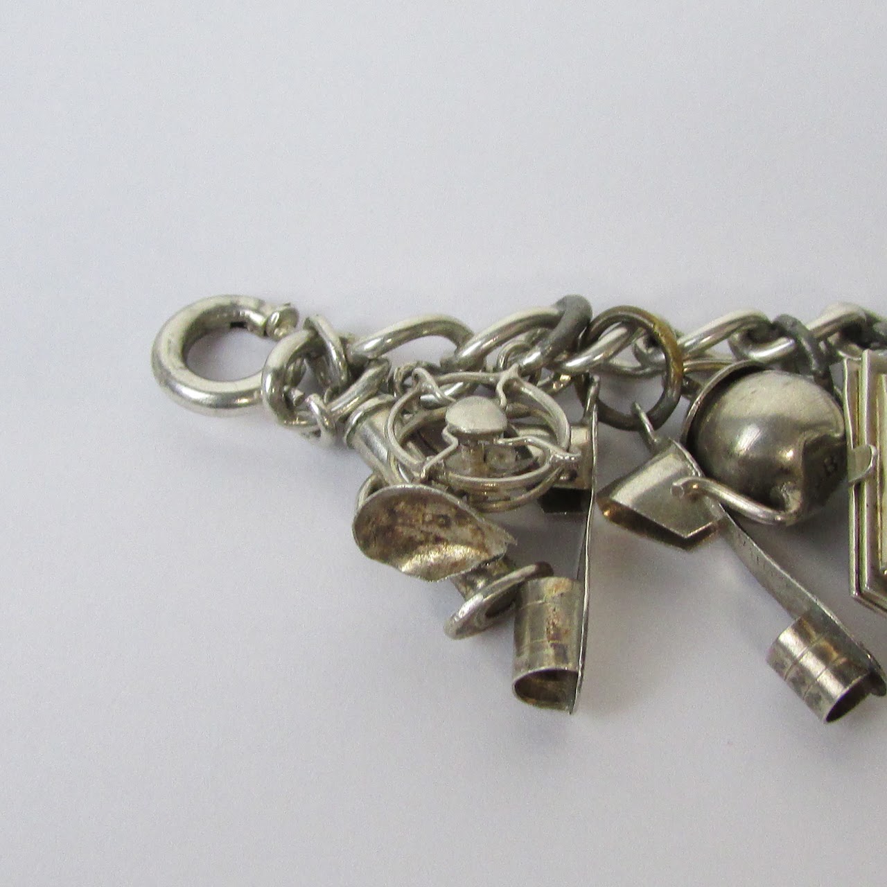 Sterling Silver & Silver Vintage Charm Bracelet