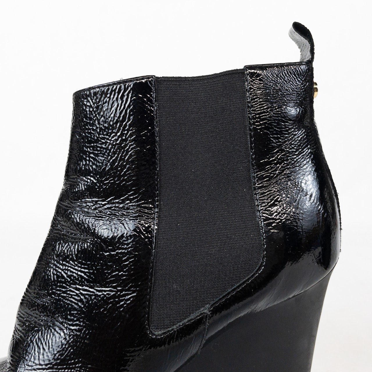 Jimmy Choo Patent Leather Wedge Boots