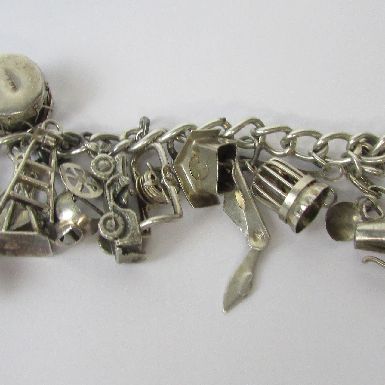 Sterling Silver & Silver Vintage Charm Bracelet