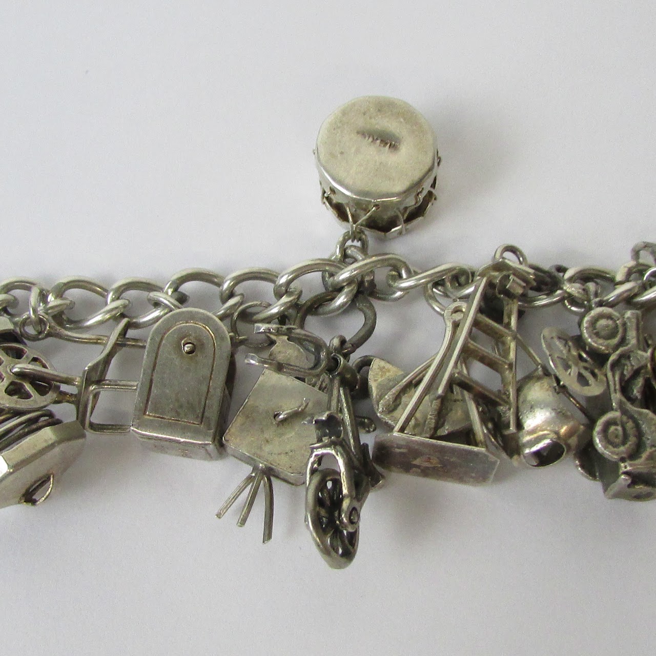 Sterling Silver & Silver Vintage Charm Bracelet