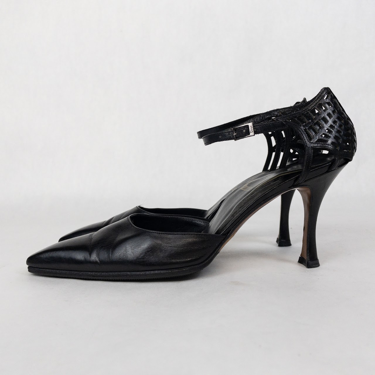 Christian Dior Spider Web Ankle Strap Pumps