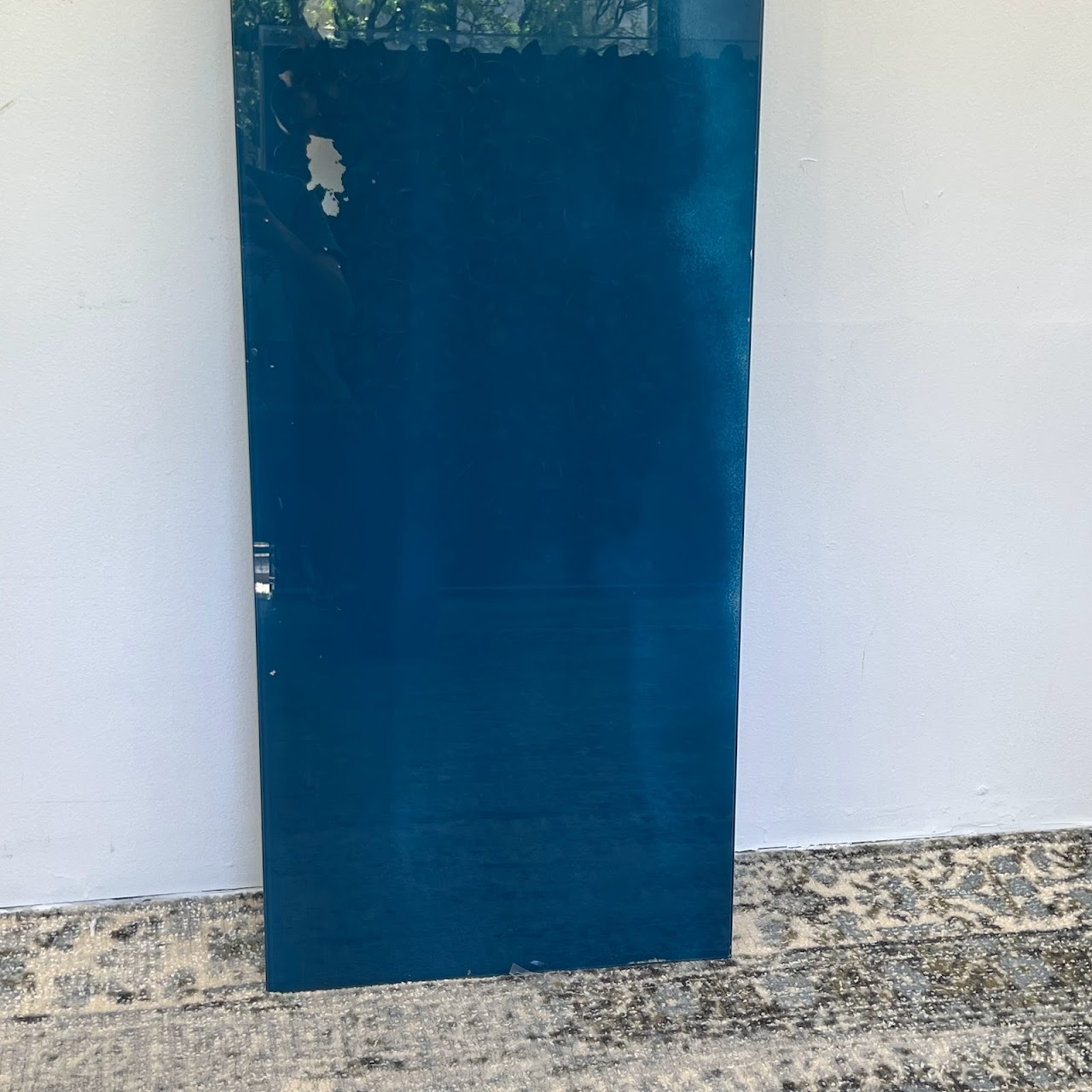 Vintage Blue Lacquered Credenza