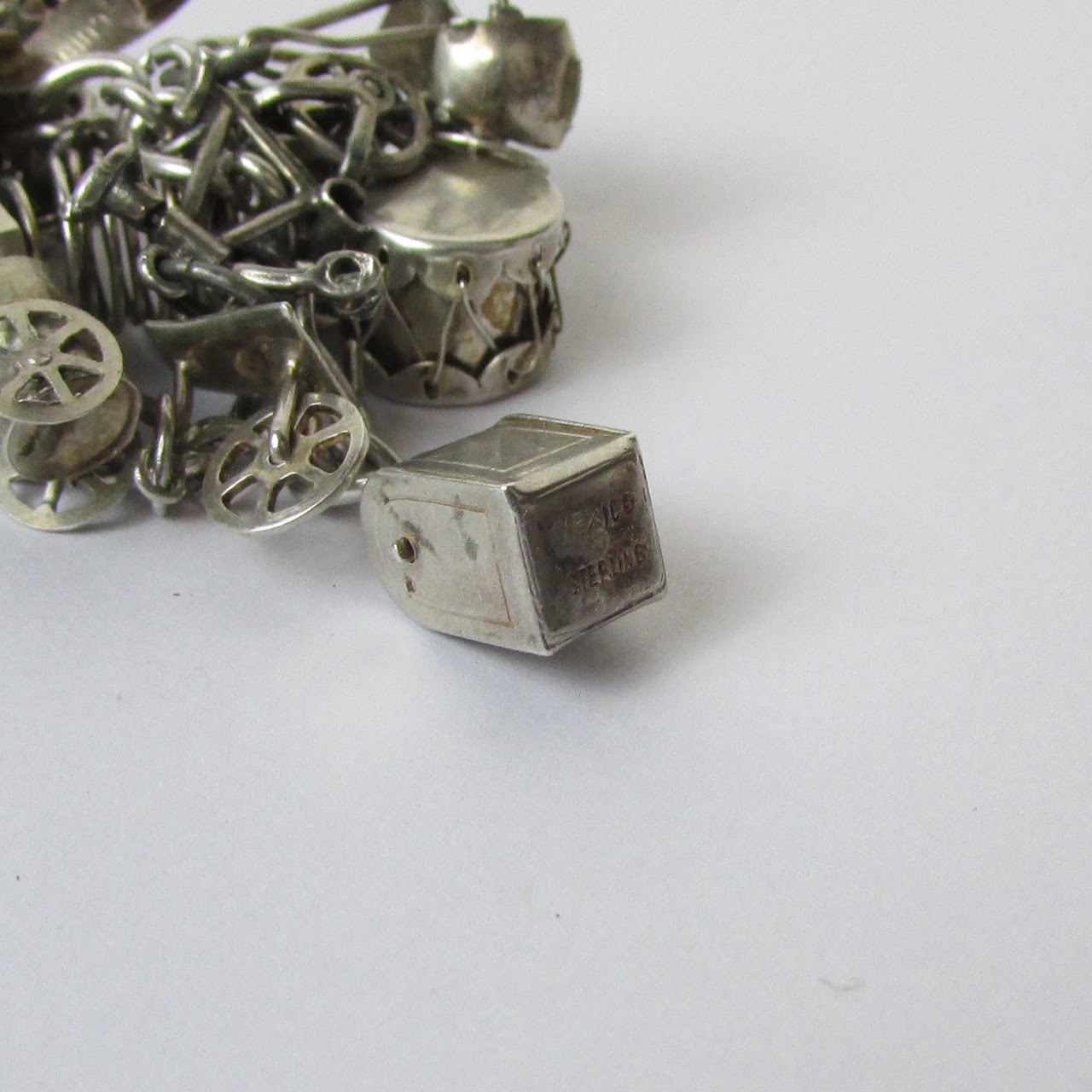 Sterling Silver & Silver Vintage Charm Bracelet