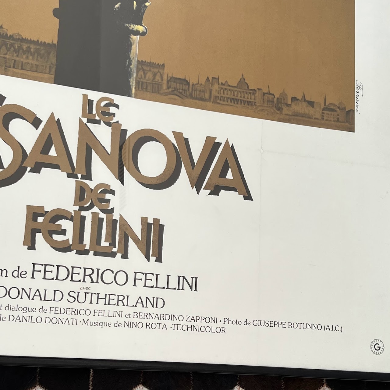 Federico Fellini 'Fellini's Casanova' Original French Movie Poster