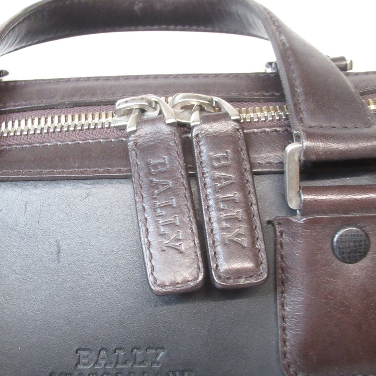 Bally Two-Tone Leather Briefcase