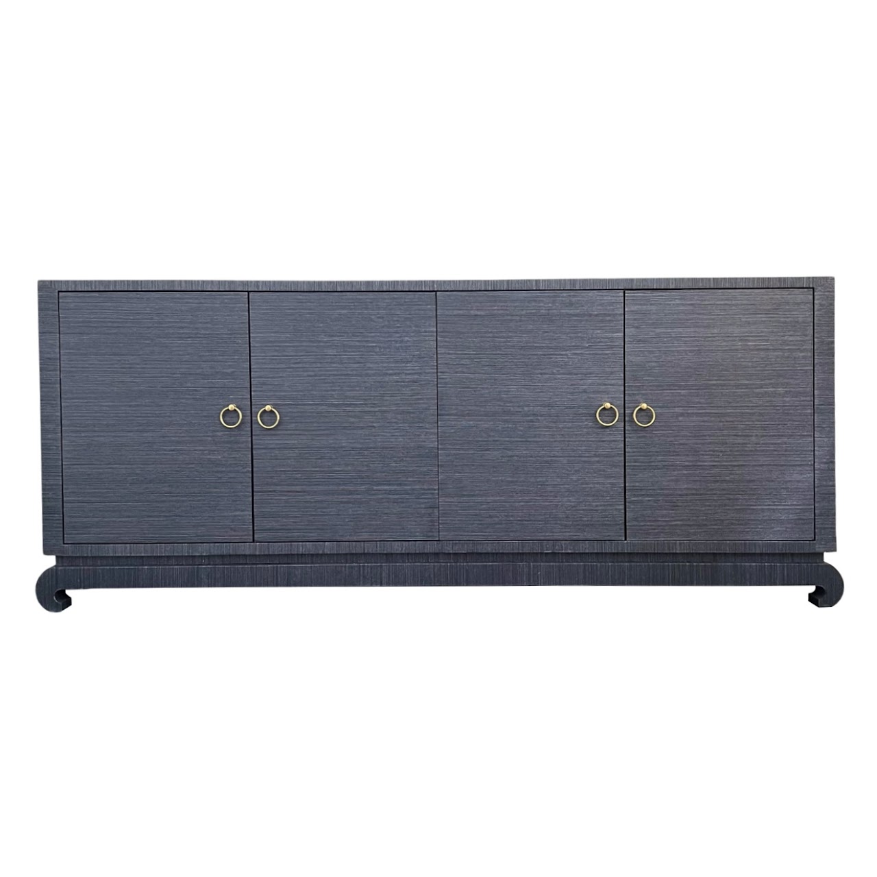 Contemporary Grasscloth Credenza