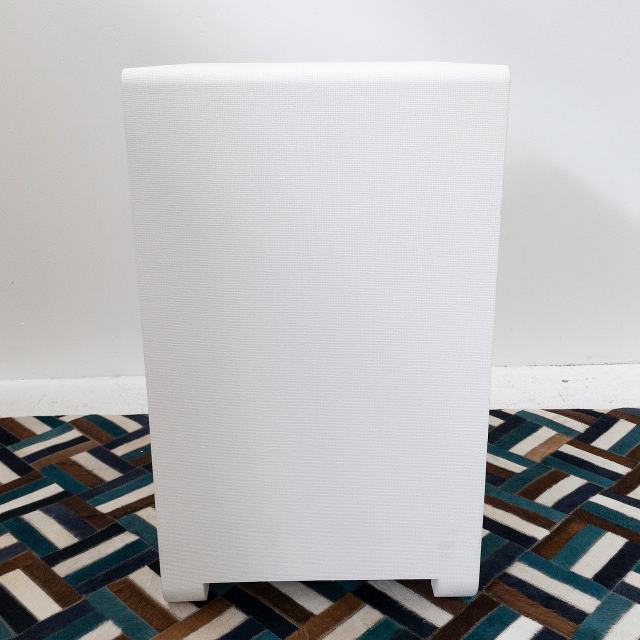 Contemporary Grasscloth End Table #1