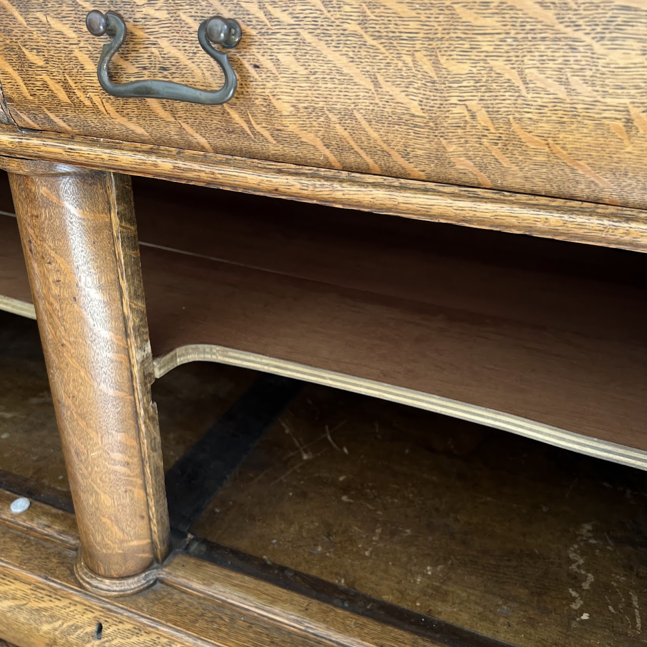 American Tiger Oak Antique Sideboard Server