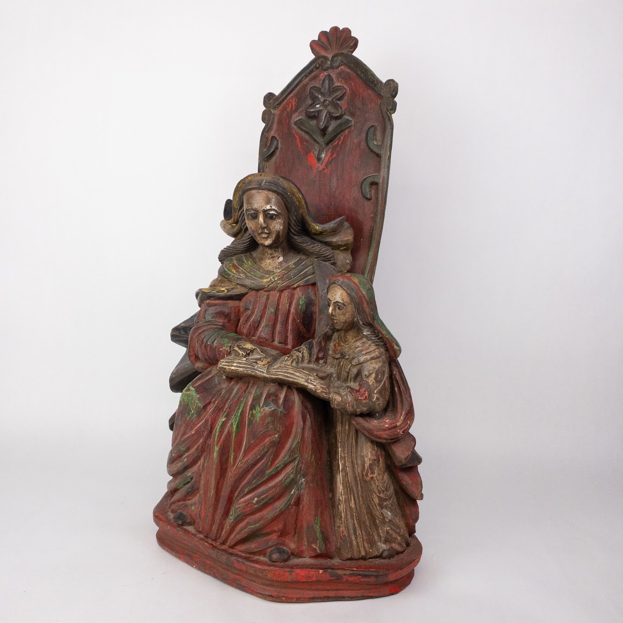 Hand Carved Wood Religious Statue