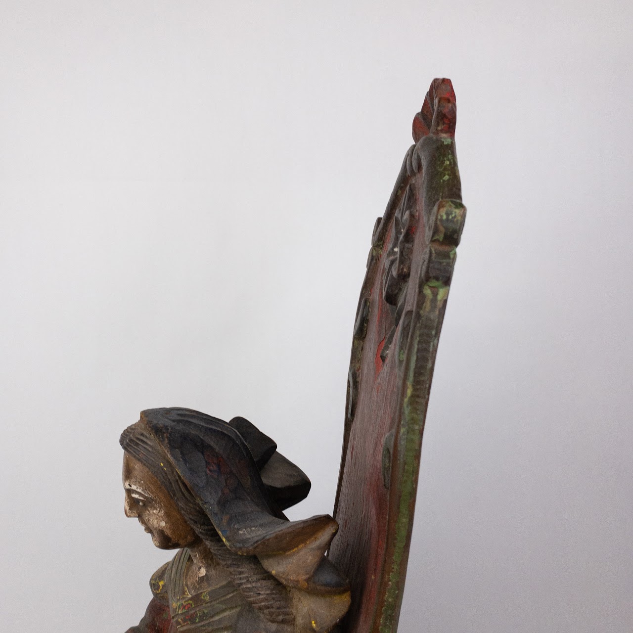 Hand Carved Wood Religious Statue